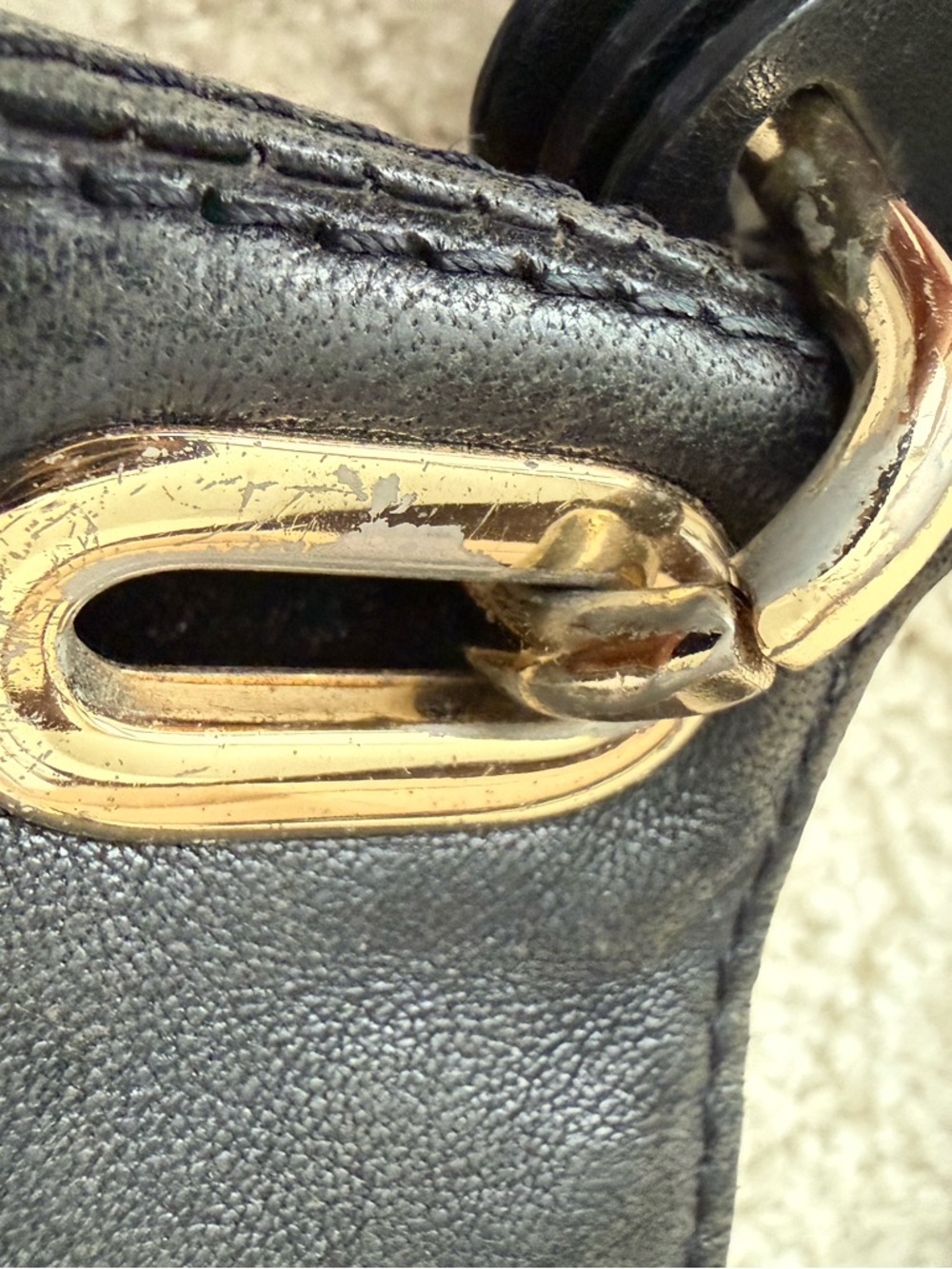 Michael Kors Black Leather Hobo with Gold Hardware - Picture 13 of 16